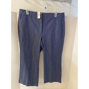 Talbots 12p Chelsea cropped pants blue gray new $89